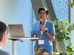 CalendAI presentation at an AI meetup in Vancouver