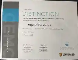 Cayley Distinction Certificate