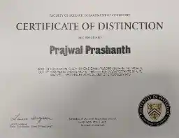 Chem 13 News Distinction Certificate