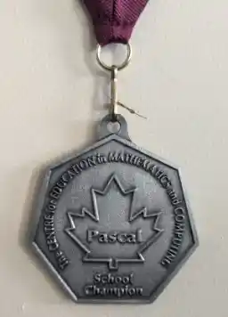 Pascal School Champion Medal