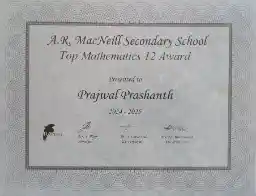 Top Math 12 Certificate