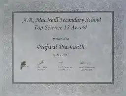 Top Science 12 Certificate